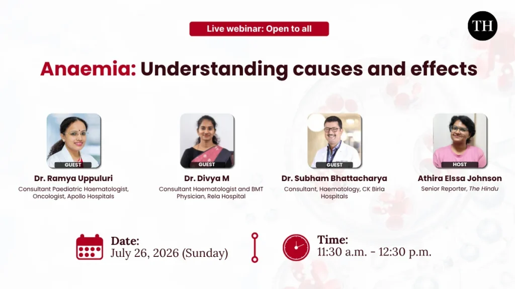 Webinar on anaemia to be held on July 26
