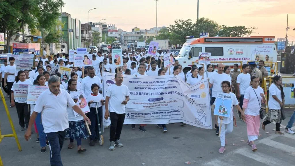 Breastfeeding awareness walkathon held in Chennai