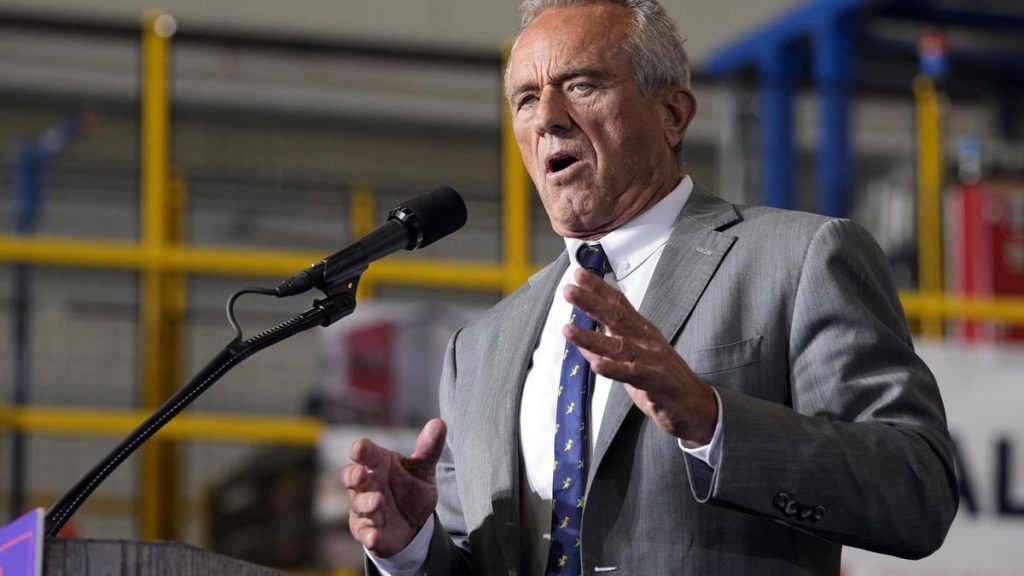 gave the keynote address Thursday at a conference of an anti-vaccine activist group he once