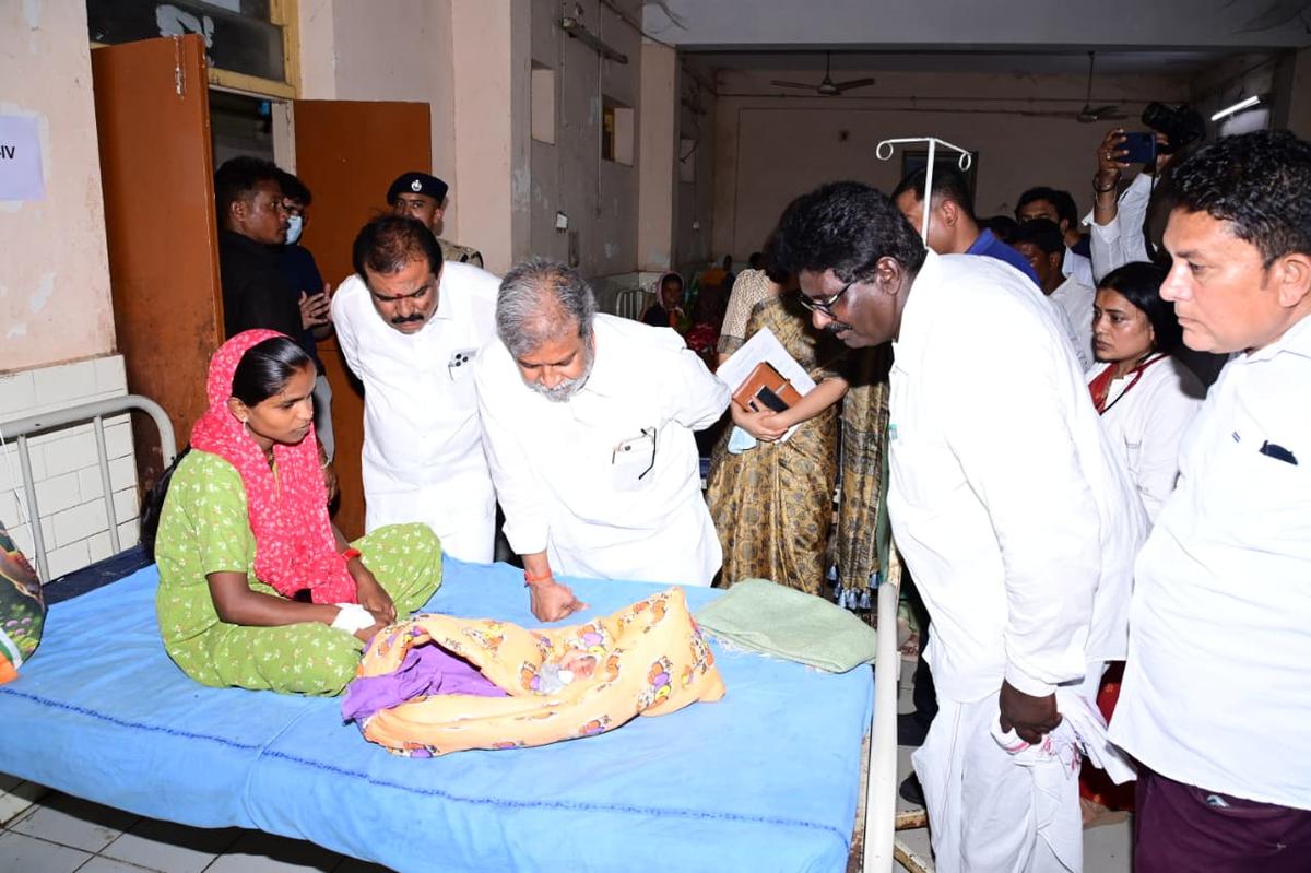 Three infants died after a fire broke out at the Special Newborn Care Unit (SNCU) ward of Rajiv