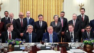 President Donald Trump hosted the country’s top technology business leaders as he embarked